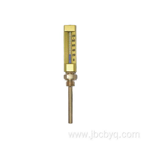 Liquid insertion tube industrial thermometer